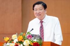 Đồng chí Phan Đình Trạc, Ủy viên Bộ Chính trị, Bí thư Trung ương Đảng, Trưởng Ban Nội chính Trung ương phát biểu tại Hội nghị triển khai nhiệm vụ 6 tháng cuối năm của Ban Nội chính Trung ương.