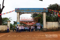 Trường tiểu học Trần Phú tại xã biên giới Ia Dom, tỉnh Gia Lai.