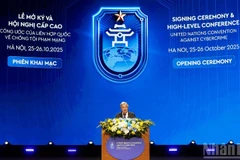 Tổng Thư ký Liên hợp quốc Antonio Guterres phát biểu tại Lễ mở ký Công ước Liên hợp quốc về chống tội phạm mạng, ngày 25/10/2025.