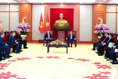 Quang cảnh buổi tiếp tại trụ sở Trung ương Đảng. (Ảnh: ĐĂNG KHOA)