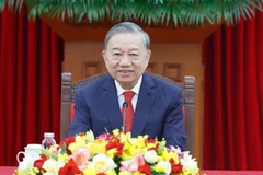 Tổng Bí thư Tô Lâm tại điện đàm. (Ảnh: TTXVN)