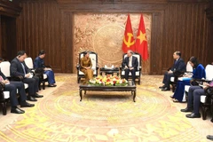 Tổng Bí thư Tô Lâm tiếp bà Men Sam An, Phó Chủ tịch Đảng Nhân dân Campuchia (CPP), đại diện Chủ tịch CPP Hun Sen. (Ảnh: ĐĂNG KHOA)