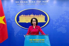 Người phát ngôn Bộ Ngoại giao Phạm Thu Hằng tại họp báo thường kỳ, ngày 11/12/2025. 