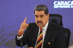 Tổng thống Venezuela Nicolas Maduro trong cuộc họp báo tại Caracas, tháng 9/2025. (Ảnh: THX/TTXVN)