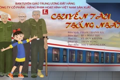 Poster phim hoạt hình "Chuyến tàu Thống nhất" được trình chiếu phục vụ khán giả trong dịp này.