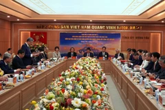 Quang cảnh hội nghị trao đổi lý luận lần thứ 11 giữa Đảng Cộng sản Việt Nam và Đảng Cộng sản Nhật Bản tại Hưng Yên. (Ảnh: TTXVN)