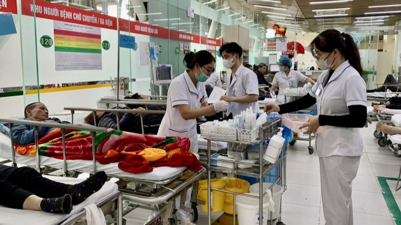 Bệnh nhân nhập viện cấp cứu tại A9 Bạch Mai. 