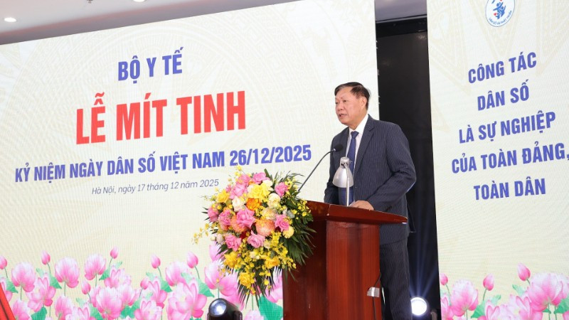 Thứ trưởng Y tế Đỗ Xuân Tuyên phát biểu. 