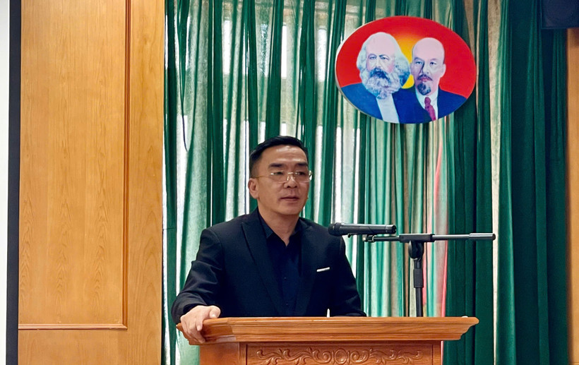 Tiến sĩ, bác sĩ Nguyễn Lương Tâm, Phó Cục trưởng Cục Phòng bệnh, Bộ Y tế phát biểu.