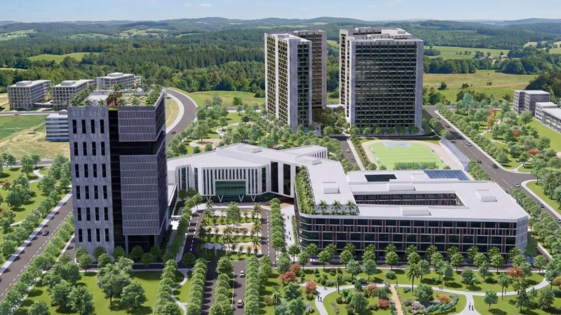 Phối cảnh trường. 