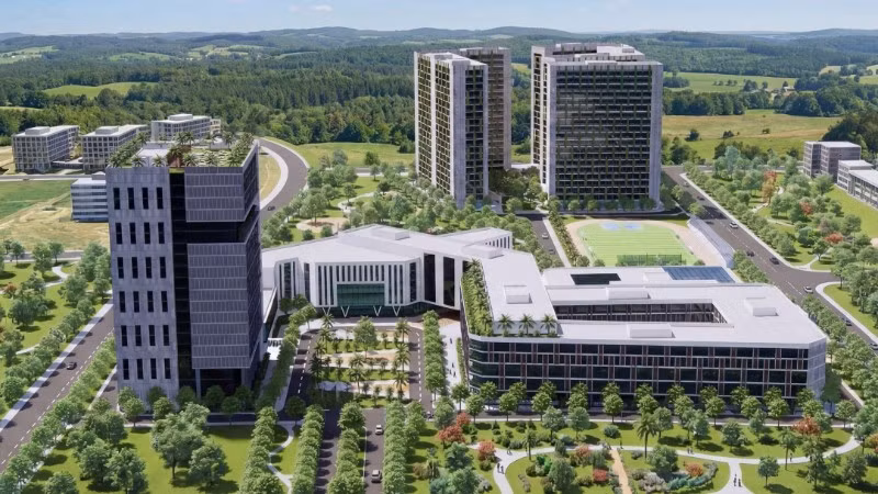 Phối cảnh trường. 