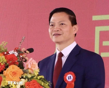 Ông Vương Quốc Tuấn, Phó Bí thư Tỉnh ủy Bắc Ninh (mới) nhiệm kỳ 2020-2025 giữ chức vụ Chủ tịch Ủy ban Nhân dân tỉnh Bắc Ninh (mới) nhiệm kỳ 2021-2026. (Ảnh: TTXVN)