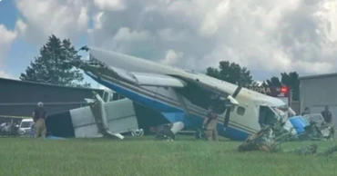 Hiện trường chiếc máy bay rơi ở bang Tennessee (Mỹ). (Nguồn: CNN)