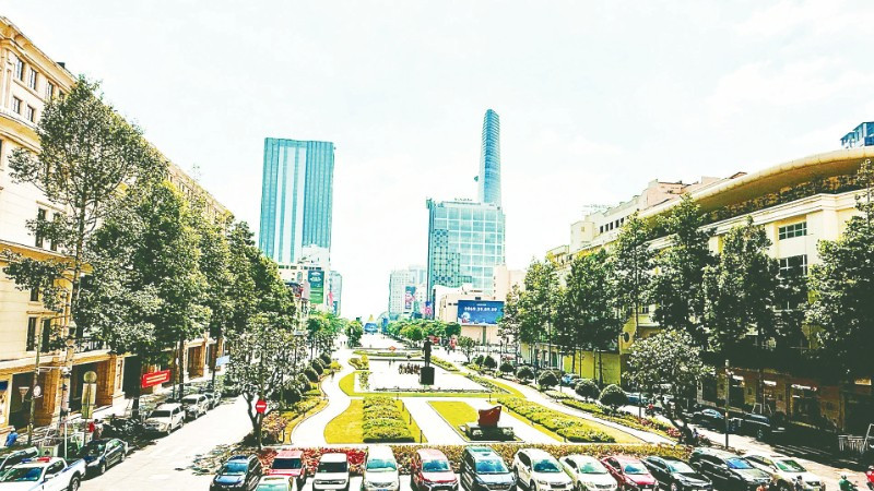 Một góc trung tâm Thành phố Hồ Chí Minh năng động và phát triển.