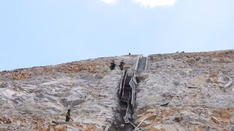 Công trường, nơi xảy ra vụ tai nạn.