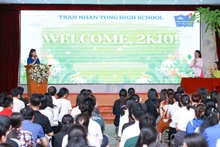 Trường THPT Trần Nhân Tông (Hà Nội) tổ chức gặp gỡ học sinh trúng tuyển lớp 10 (Ảnh: ĐẠI THẮNG)
