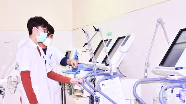 Trang thiết bị phục vụ điều trị bệnh ở Bệnh viện Hưng Hà, tỉnh Hưng Yên.