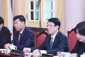 Chủ tịch nước Lương Cường tiếp đại sứ, đại biện các nước thành viên Liên minh châu Âu (EU) tại Việt Nam. (Ảnh: Lâm Khánh/TTXVN)