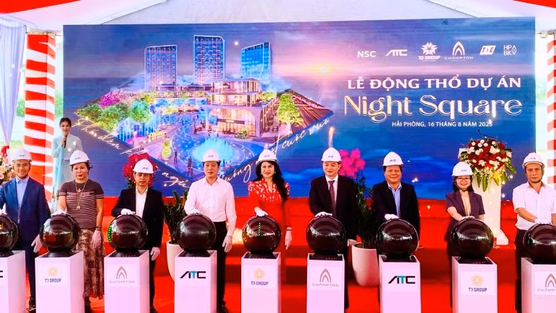 Lễ động thổ dự án Night Square do Công ty cổ phần đầu tư Thùy Dương (TD Group) đầu tư.