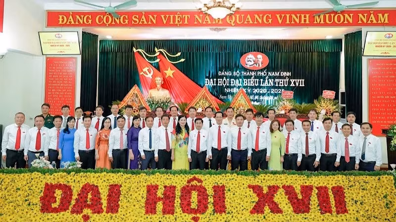 Đại hội đại biểu Đảng bộ thành phố Nam Định (tỉnh Nam Định), lần thứ XVII, nhiệm kỳ 2020-2025. (Ảnh tư liệu)