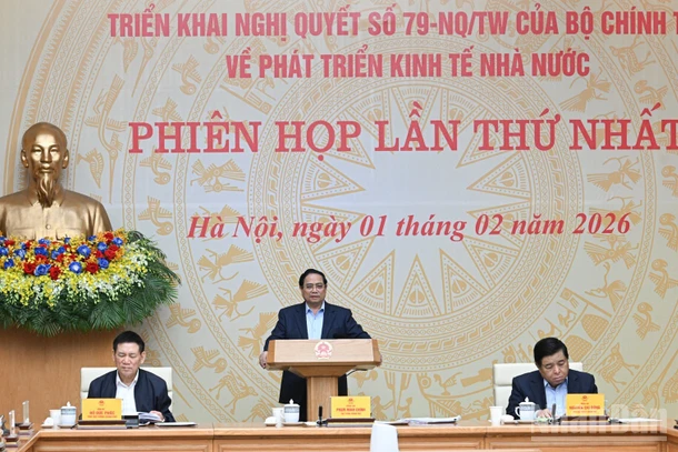 Thủ tướng Chính phủ Phạm Minh Chính chủ trì Phiên họp lần thứ nhất của Ban Chỉ đạo. (Ảnh: Trần Hải)