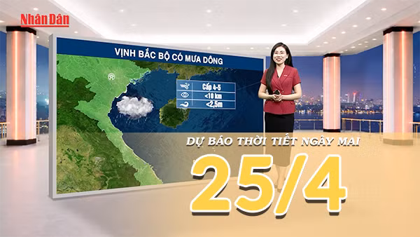 [Video] Dự báo thời tiết đêm nay và ngày mai ngày 25/4/2026: Trung Bộ tiếp tục có mưa dông, Nam Bộ nắng nóng