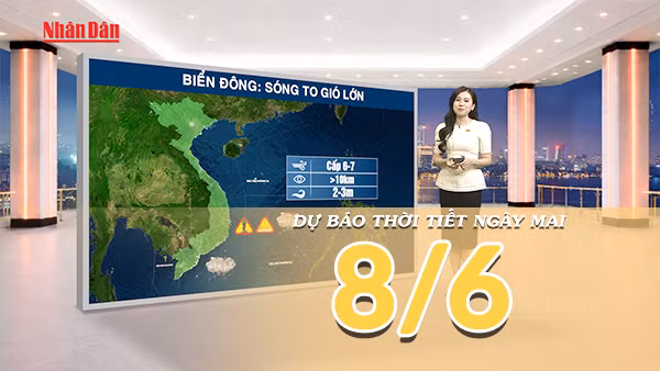 [Video] Dự báo thời tiết đêm nay và ngày mai ngày 8/6/2026: Bắc Bộ sắp đón mưa lớn, Trung Bộ oi bức trên diện rộng