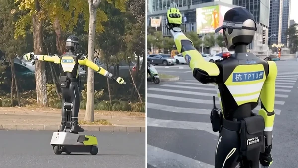 [Video] Người dân Trung Quốc thích thú với robot AI kiểm soát giao thông 