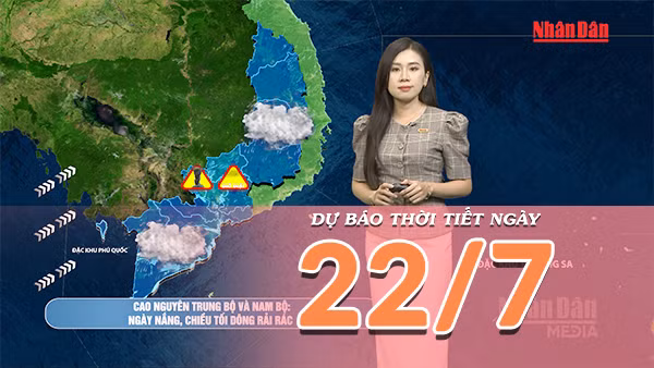 [Video] Dự báo thời tiết ngày 22/7/2026: Trung Bộ bước vào đợt nắng nóng đỉnh điểm, Nam Bộ mưa dông về chiều tối