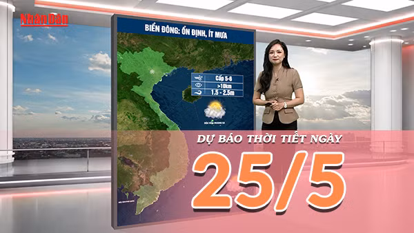 [Video] Dự báo thời tiết ngày 25/5/2026: Nắng nóng gay gắt bao trùm Bắc Bộ, Trung Bộ, có nơi trên 40 độ