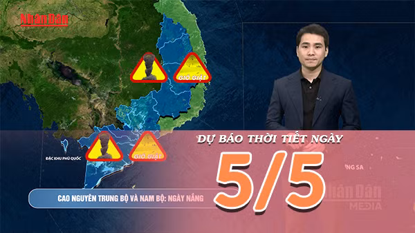 [Video] Dự báo thời tiết ngày 5/5/2026: Nắng trở lại tại Bắc Bộ và Trung Bộ