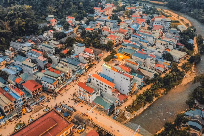 Trung tâm xã Bảo Lạc, tỉnh Cao Bằng.