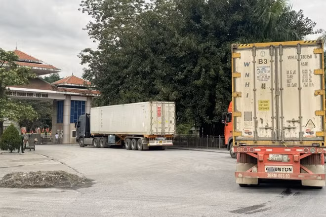 Hoạt động xuất khẩu hàng hóa qua Cửa khẩu quốc tế Thanh Thủy.
