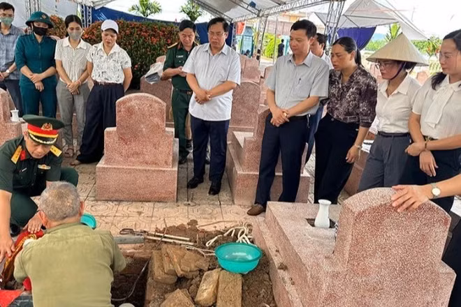 Công tác lấy mẫu hài cốt liệt sĩ được các địa phương thực hiện theo quy trình.