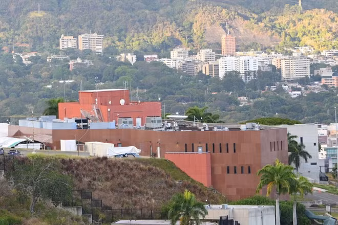Đại sứ quán Mỹ ở Caracas, Venezuela (Ảnh: THX/TTXVN)