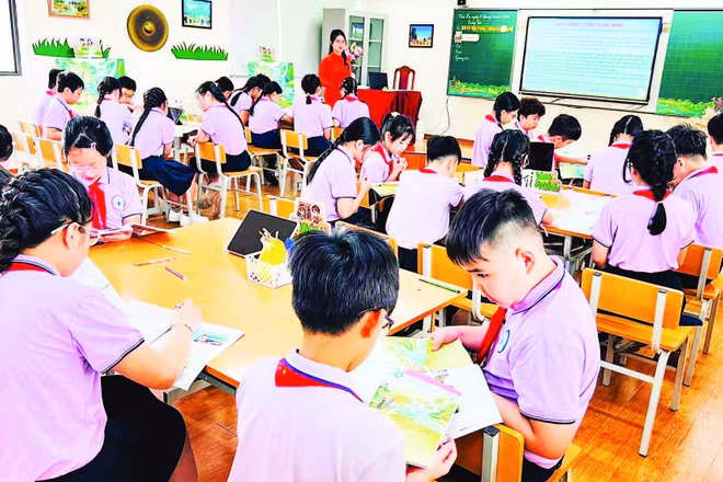 Mô hình “Đôi bạn cùng tiến” được triển khai hiệu quả tại Trường tiểu học Lê Quý Đôn, phường Phúc Lợi.