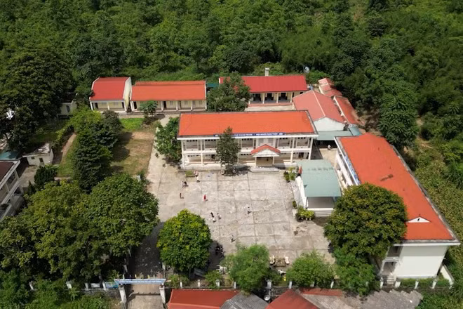 Một trường học ở vùng biên giới tỉnh Cao Bằng.