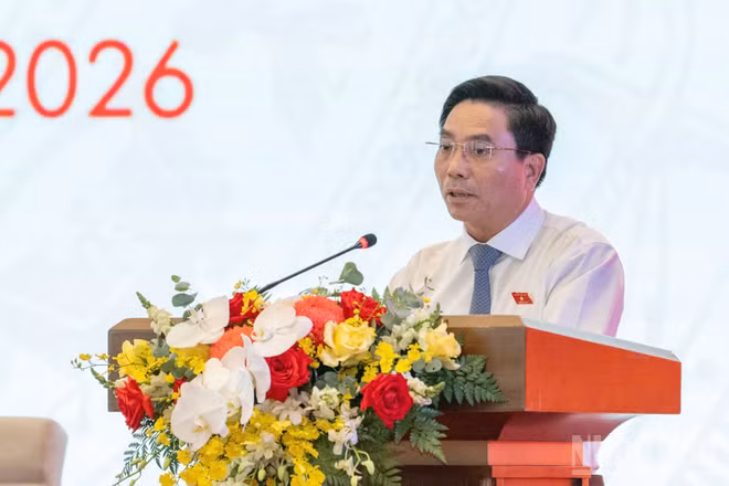 Phó Chủ tịch Quốc hội Nguyễn Doãn Anh phát biểu bế mạc Diễn đàn của Quốc hội về hoạt động giám sát năm 2026. (Ảnh: THỦY NGUYÊN)