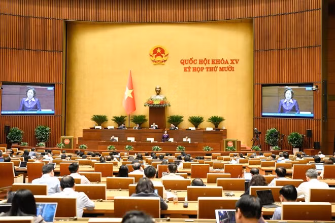 Quang cảnh phiên thảo luận ở hội trường ngày 14/11. (Ảnh: DUY LINH)