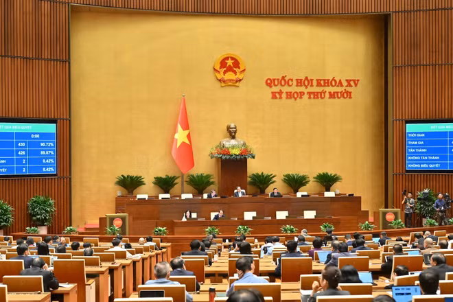 Kết quả biểu quyết thông qua Luật Dẫn độ. (Ảnh: DUY LINH)