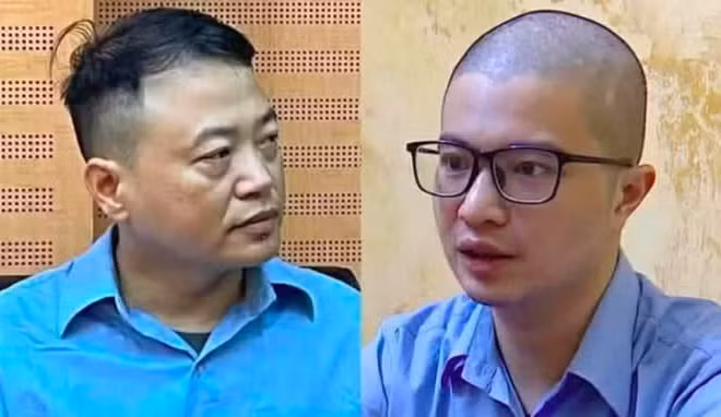 Nguyễn Hòa Bình và Phó Đức Nam. (Ảnh: Nguồn Bộ Công an)