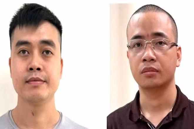 Bị can Hoàng Quang Thịnh và bị can Nguyễn Văn Minh. (Ảnh: Bộ Công an)
