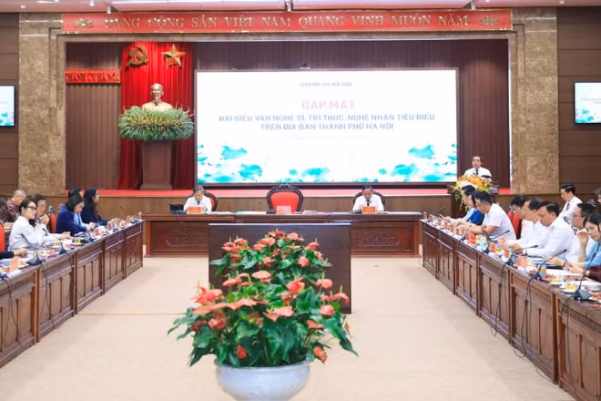 Quang cảnh buổi gặp mặt. (Ảnh: Thái Quang)