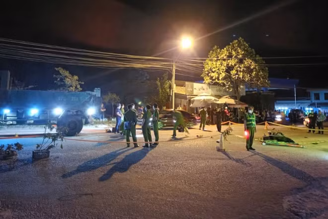 Hiện trường vụ tai nạn.