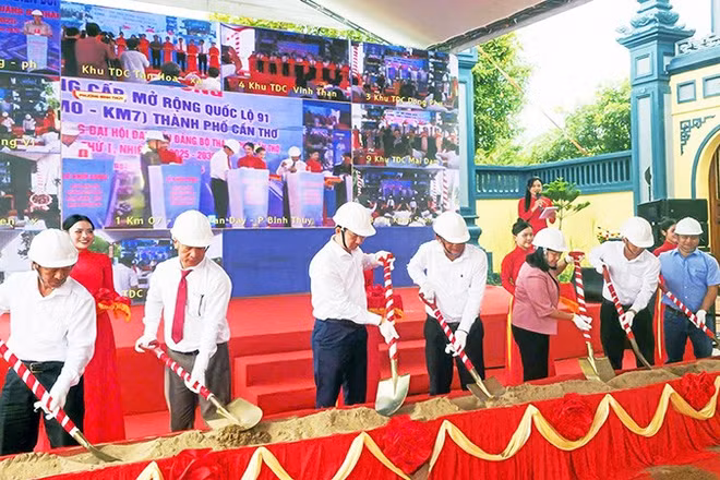 Khởi công một trong các công trình chào mừng Đại hội Đảng thành phố Cần Thơ lần thứ I, nhiệm kỳ 2025-2030.