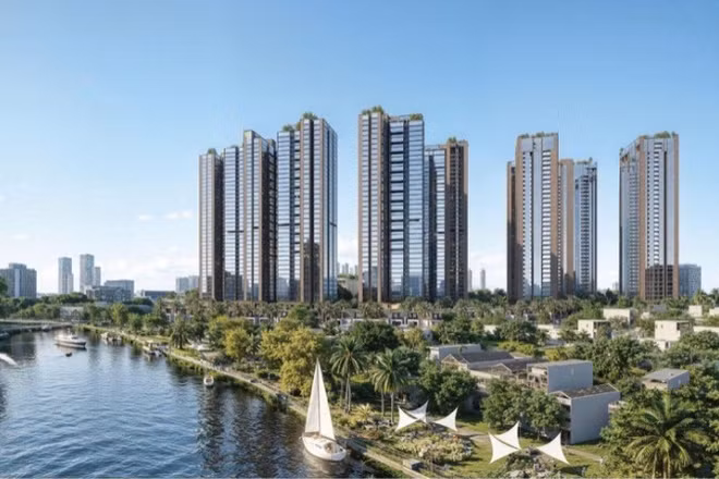 Tổ hợp Thương mại, Dịch vụ và Căn hộ “chuẩn khách sạn” ven sông đầu tiên tại khu nam Sài Gòn - Sunshine Sky City gồm 9 tòa tháp cao 26-38 tầng, cung cấp gần 3.500 sản phẩm cao cấp.