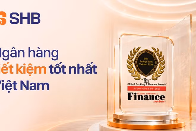 SHB được Global Banking & Finance Review vinh danh "Ngân hàng tiết kiệm tốt nhất Việt Nam năm 2026".