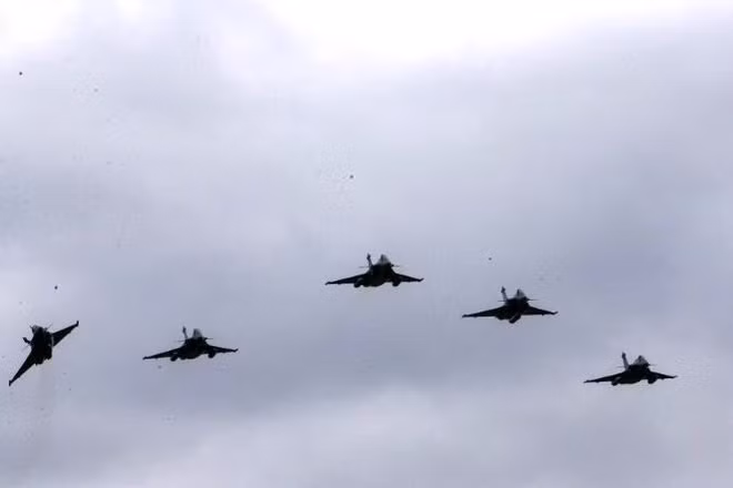 Máy bay chiến đấu Rafale do Pháp sản xuất. (Ảnh: Tân hoa xã)