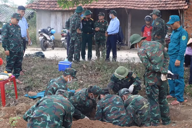 Khu vực tìm kiếm, quy tập hài cốt liệt sĩ. (Ảnh: Đội K51)