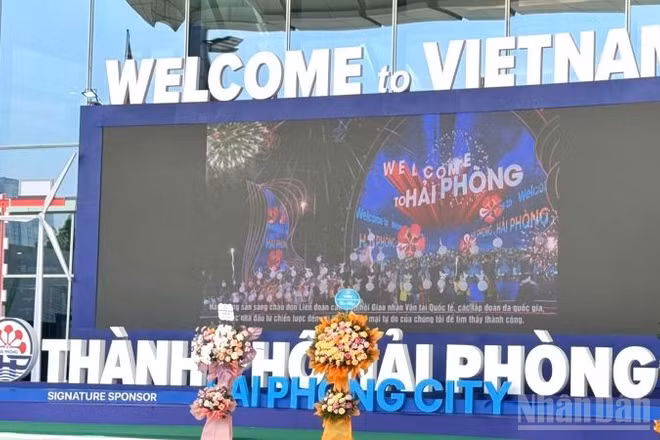 Một gian hàng giới thiệu về thành phố Hải Phòng. (Ảnh: HNV)